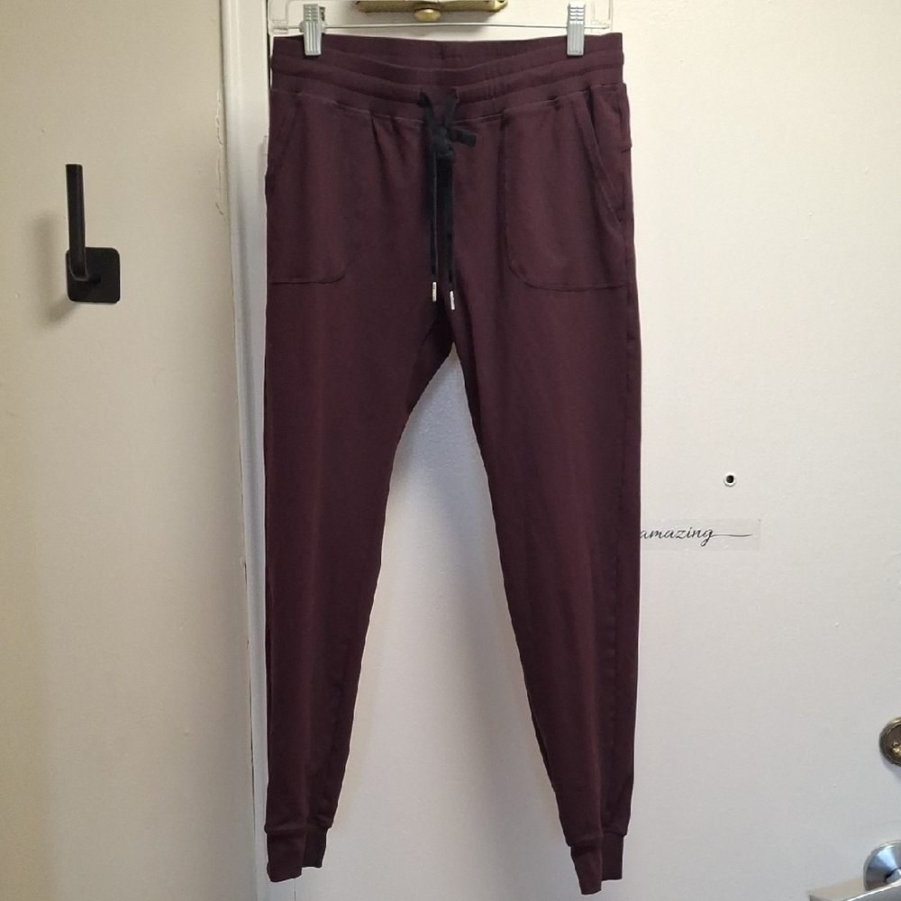 ZYIA Deep Maroon Activewear Joggers Sweatpants Size M 28" Inseam